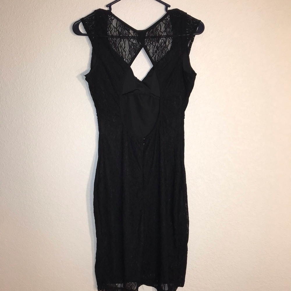 SOLD-Black lace dress - Picture 2 of 7